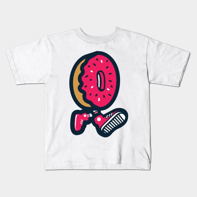 Donut Cartoon Kids T-Shirt by lellis736